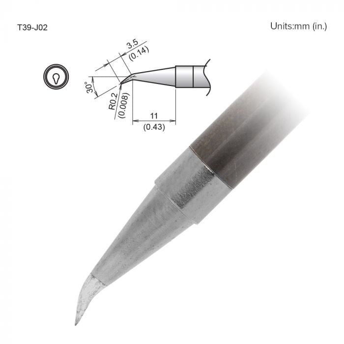 Hakko T39 Soldering Tip/Shape-0.2J For FX971