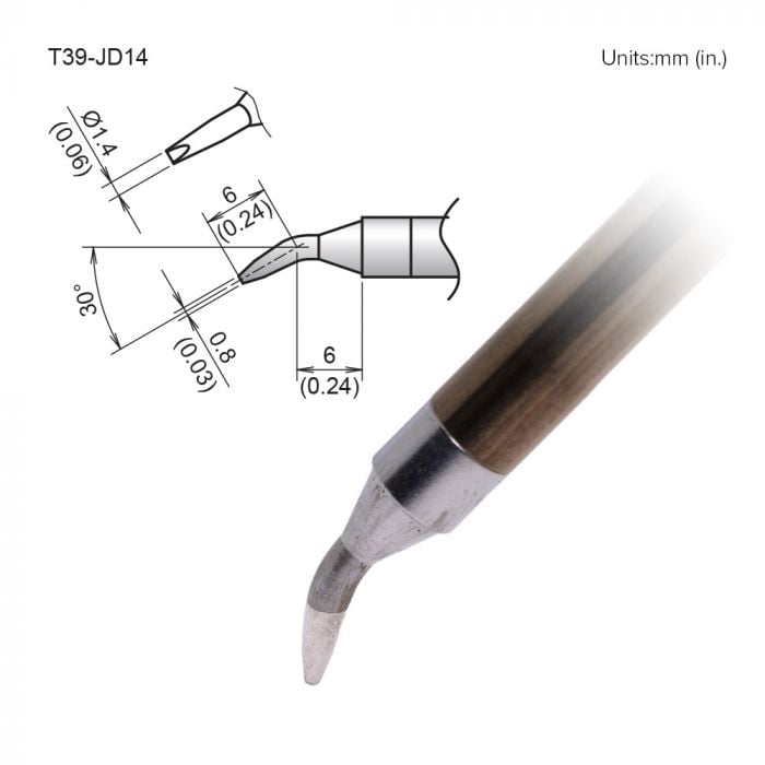 Hakko T39 Soldering Tip/Shape-1.4Jd For FX971