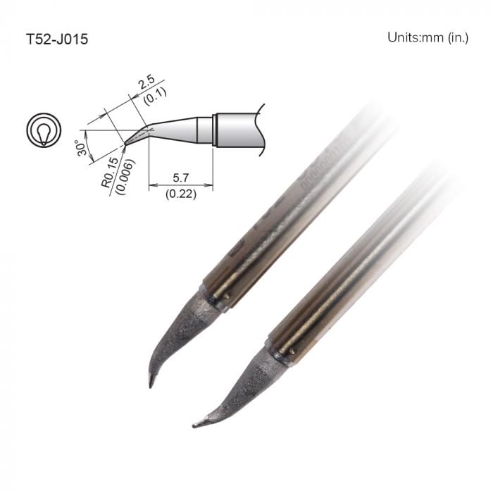 Hakko T52-J015 Bent Tip Shape-0.15J for FX-9706 / FX-972