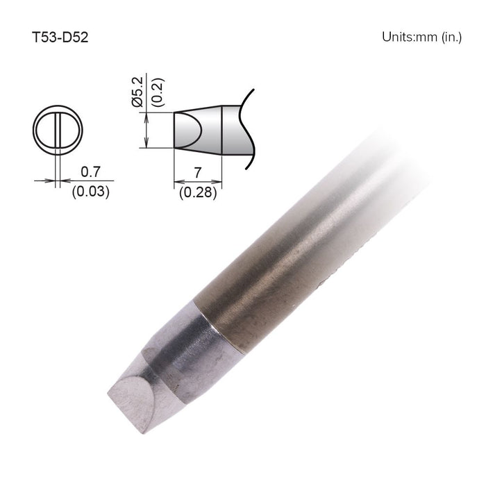 Hakko T53-D52 Shape-5.2D Chisel for FX9707