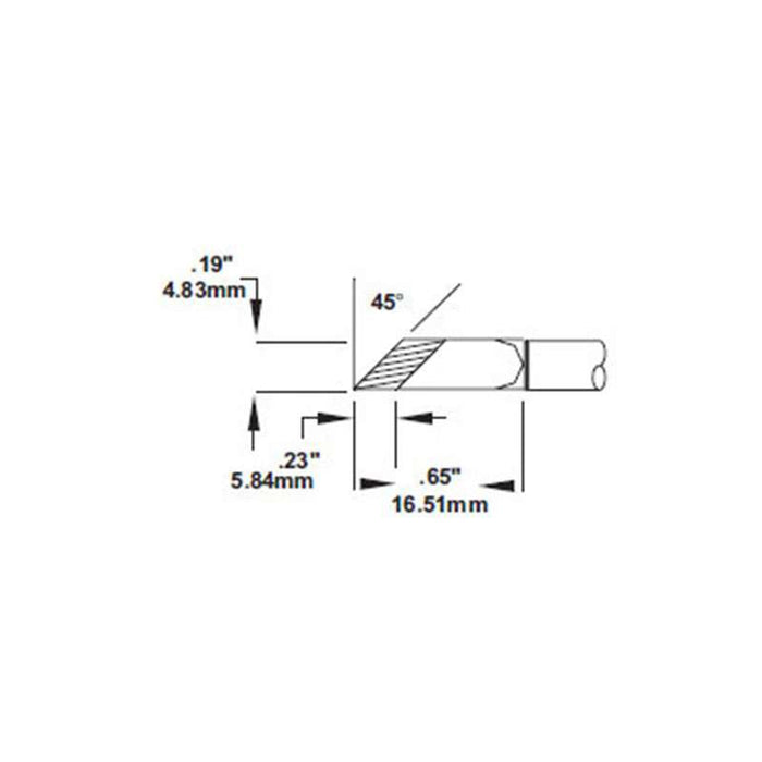 Metcal SMC Rework Cartridge Knife 5.0mm 900 Series SMC-9KN0050X
