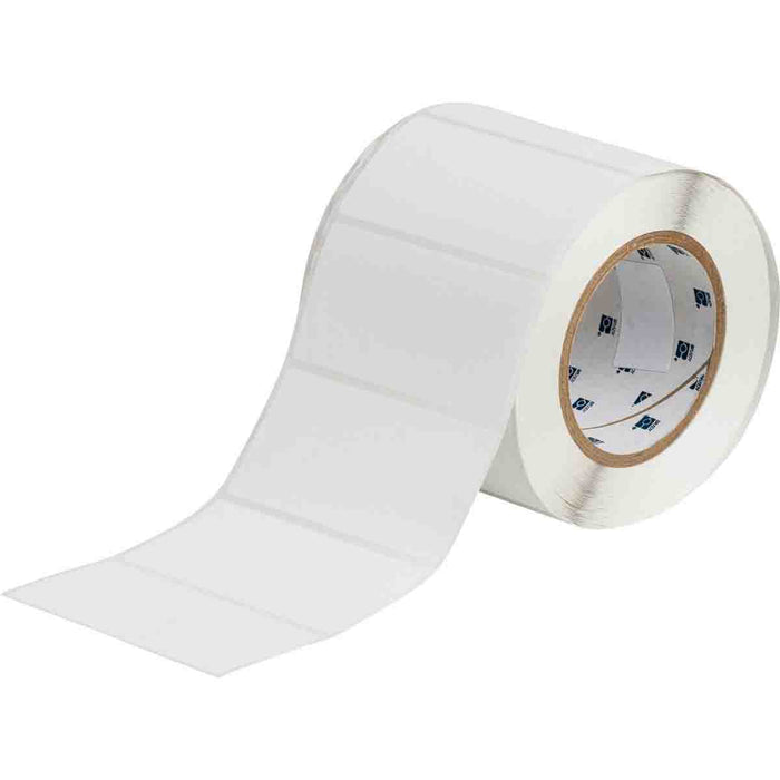 Brady B-408 76mm Core Repositionable Paper Labels, 101.60mm (W) x 50.80mm (H), White