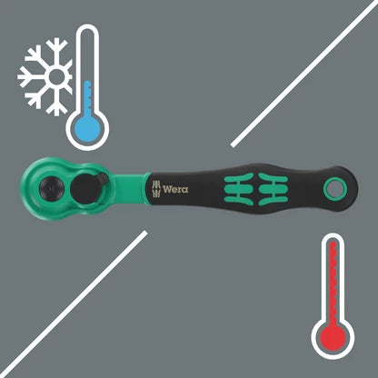 Wera 8100 SA 15 Zyklop Comfort Ratchet Set Reversing Lever 1/4