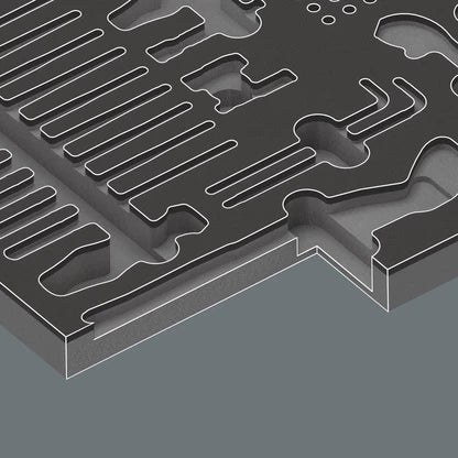 Wera 9753 Foam Insert Kraftform Kompakt Maintenance Set 1, 45 Piece 150153
