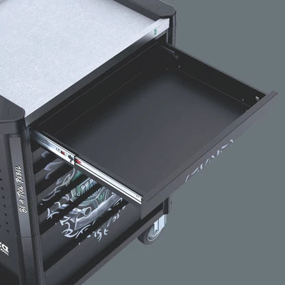 Wera 9706 Tool Rebel Roller Cabinet Stainless 2 with Tool Assortment, 191 Piece 150136