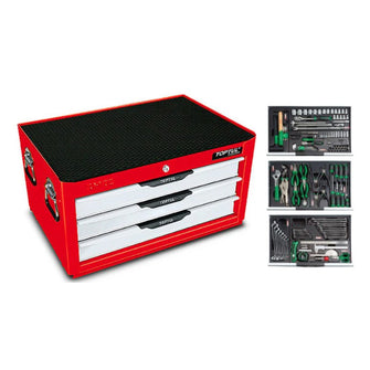 Toptul Pro-Line Series 157pc Tool Set 3 Drawer Tool Chest - Red