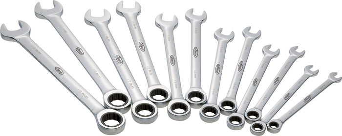 Vigor 12 Pce Ratcheting Combination Wrench Set Long V1031 (8-19mm) For ...