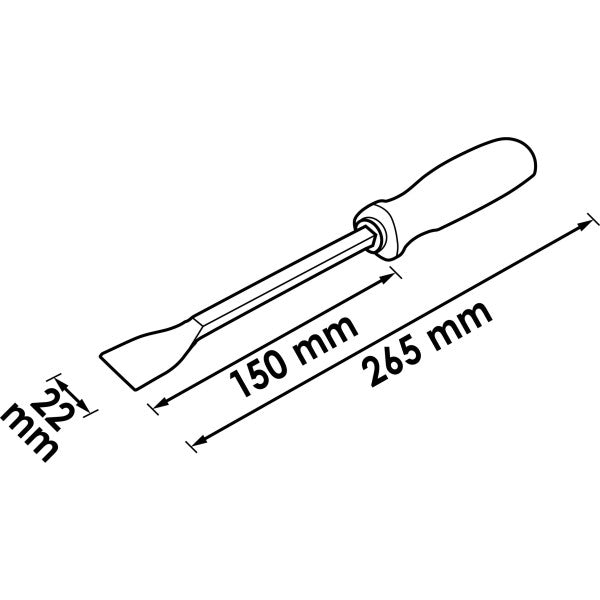 Vigor Gasket Scraper Long V1213 22mm