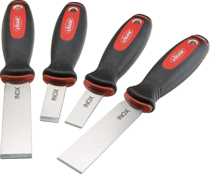 Vigor 4 Pce Scraper Set Stainless Steel V1283