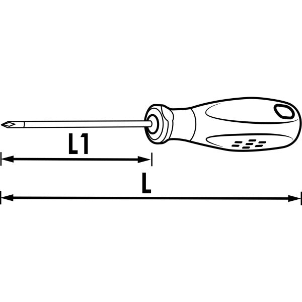 Vigor Phillips Screwdriver V1703 Cross Recess Profile PH1