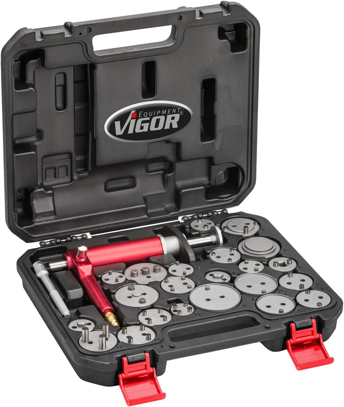 Vigor 23 Piece Brake Piston Readjusting Tool Set Pneumatic V1711N