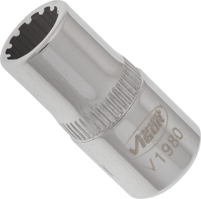 Vigor 1/4in Drive 7mm Socket with Multi-Purpose Profile V1980