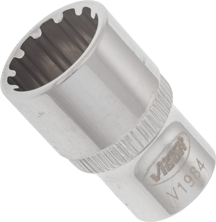 Vigor 1/4in Drive 11mm Socket with Multi-Purpose Profile V1984