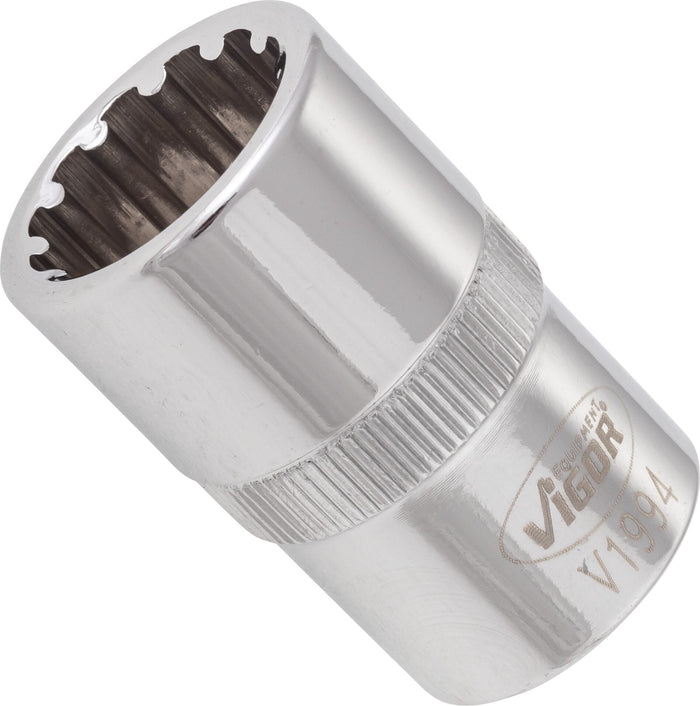 Vigor 1/2in Drive 16mm Socket with Multi-Purpose Profile V1994