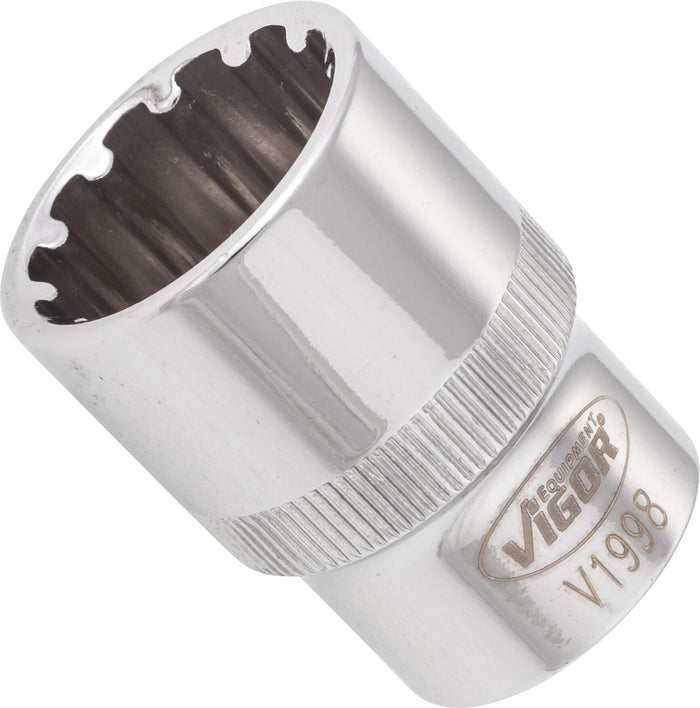 Vigor 1/2in Drive 20mm Socket with Multi-Purpose Profile V1998