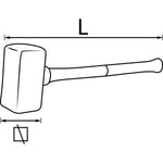 Vigor 2.5kg Rubber Mallet V2235