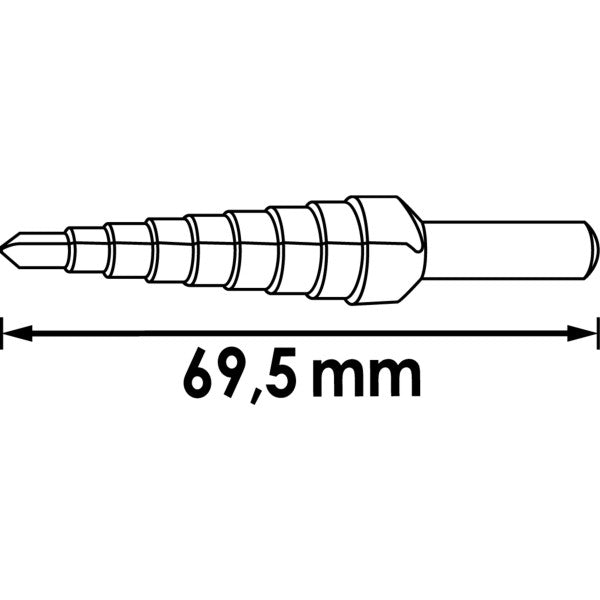 Vigor HSS Step Drill 4-12mm V2394