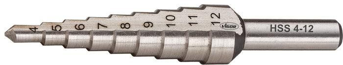 Vigor HSS Step Drill 4-12mm V2394