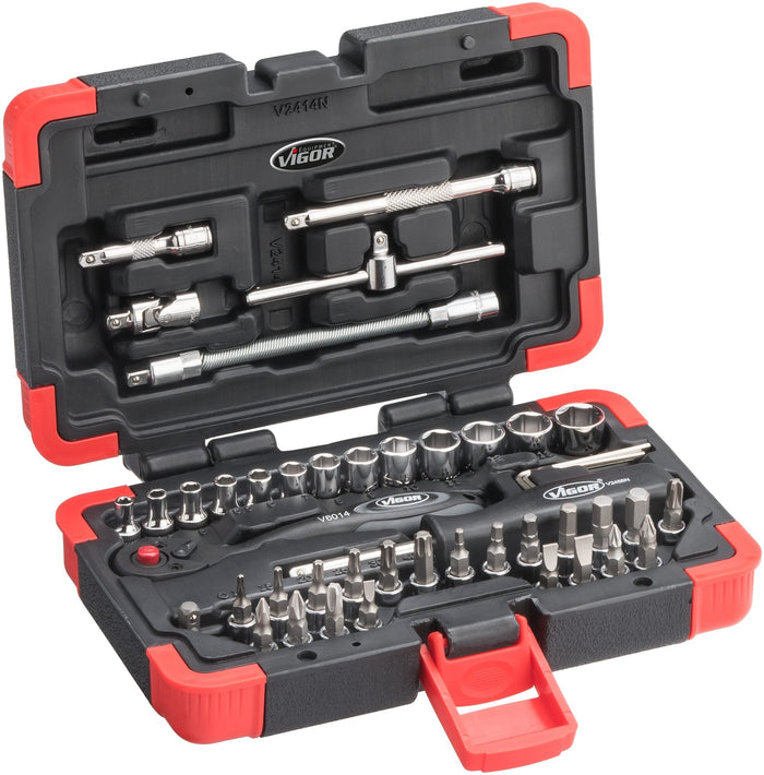 Vigor 46 Pce 1/4in Drive Socket Set V2414N