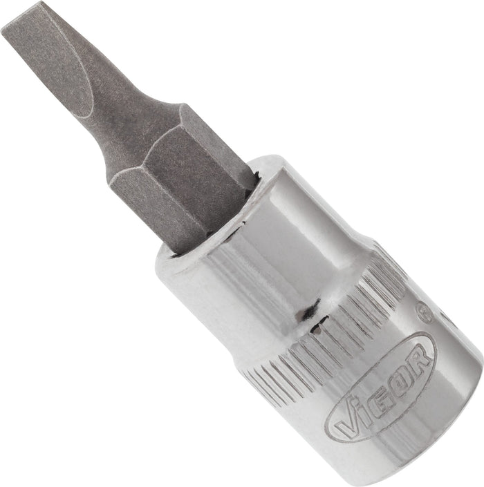 Vigor 1/4in Drive Slotted Socket Bit V2427N 0.8 x 4mm