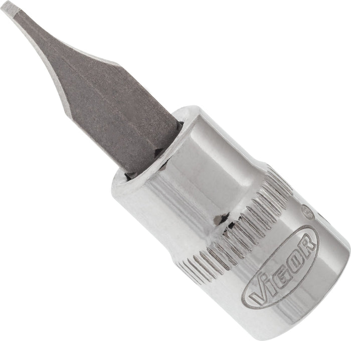 Vigor 1/4in Drive Slotted Socket Bit V2429N 1.2 x 7mm