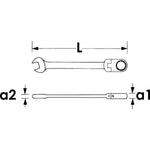 Vigor 15mm Ratcheting Combination Wrench with Hinge V2811