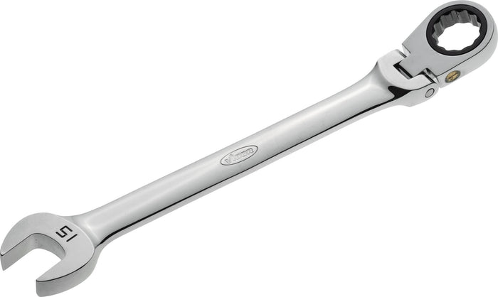 Vigor 15mm Ratcheting Combination Wrench with Hinge V2811