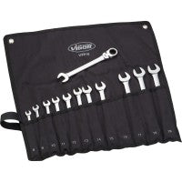 Vigor 12 Pce Ratcheting Combination Wrench Set with Hinge V2818