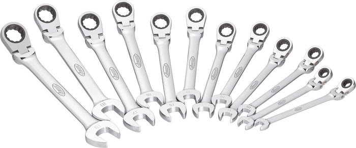 Vigor 12 Pce Ratcheting Combination Wrench Set with Hinge V2818