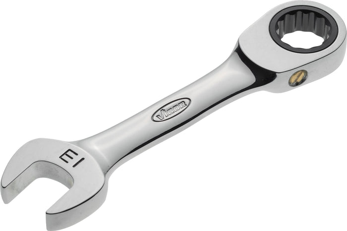 Vigor 13mm Ratcheting Combination Wrench Short 12 Point Profile V2827