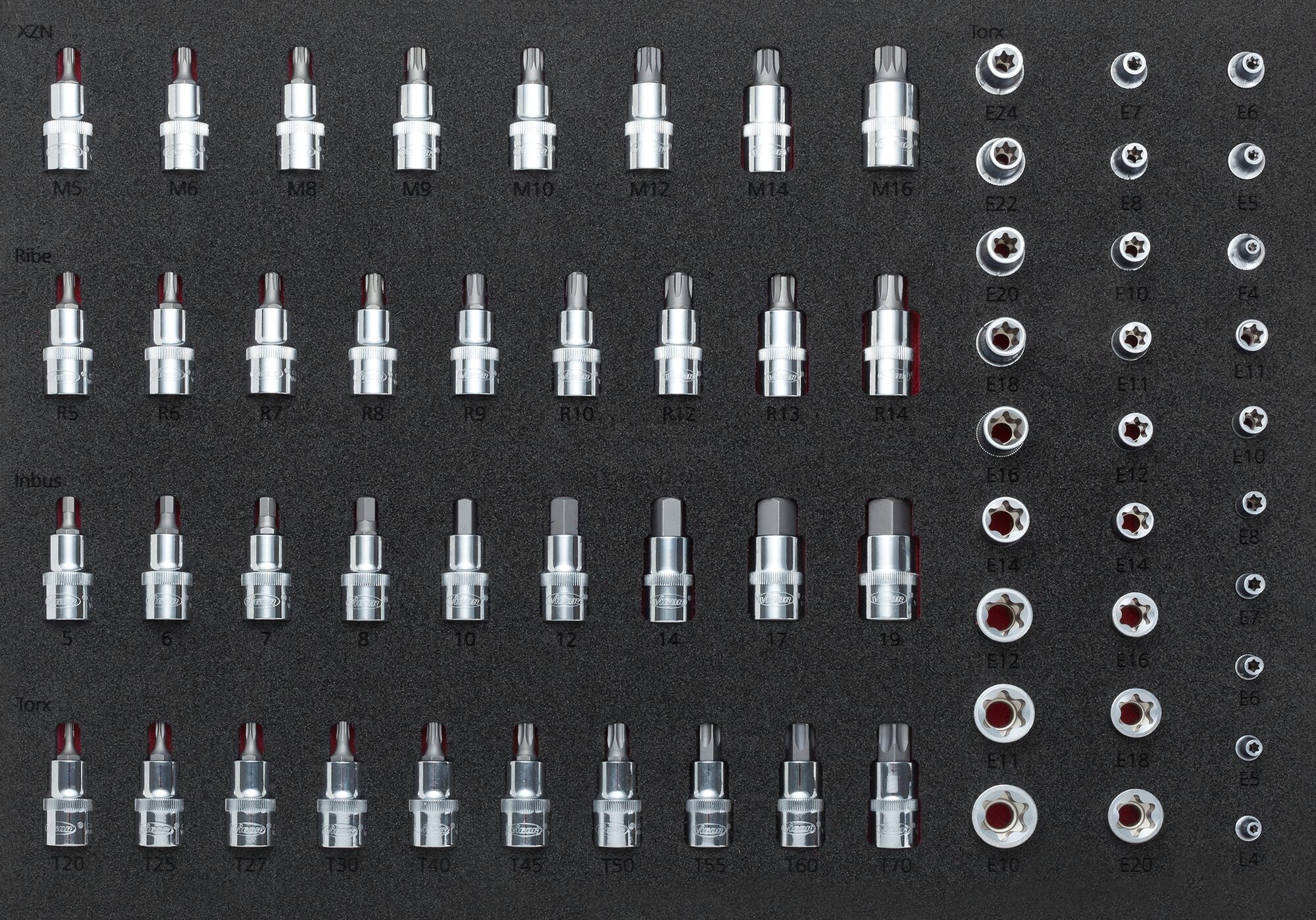 Vigor 64 Pce Socket Set V2837 Modular Insert Tray For Sale Online ...