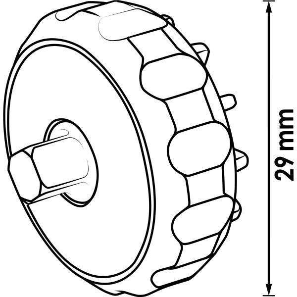 Vigor 1/4in Drive Finger Ratchet V2941 29mm