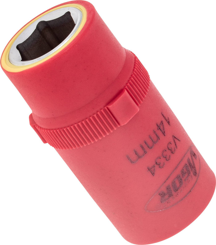 Vigor VDE 1/2in Drive Hex Socket V3334 14mm