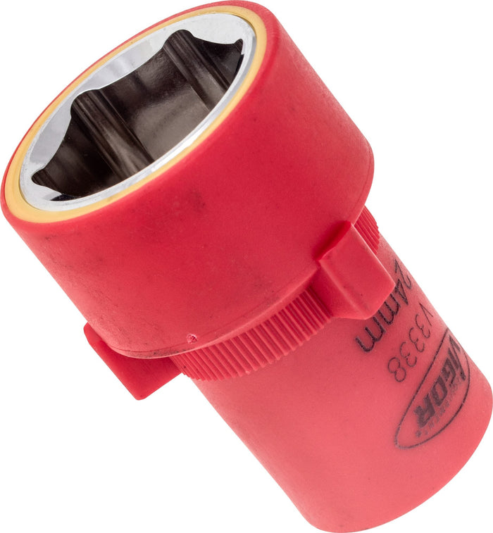 Vigor VDE 1/2in Drive Hex Socket V3338 24mm