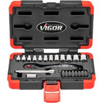 Vigor 23 Pce 1/4in Drive Socket Set V3734N