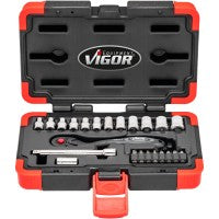 Vigor 23 Pce 1/4in Drive Socket Set V3734N