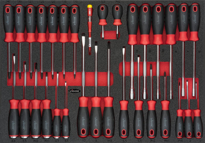 Vigor 32 Pce Screwdriver Set V4230 Modular Insert Tray