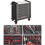 Vigor 375 Pce Tool Trolley Series XL Stainless Steel Worktop with Assortment V4481-X/375