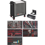 Vigor 466 Pce Tool Trolley Series XL Stainless Steel Worktop with Assortment V4481-X/466