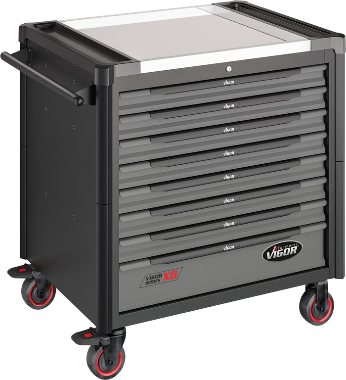 Vigor Tool Trolley Series XD Extra Deep Stainless Steel Worktop - Empty V4481-XD
