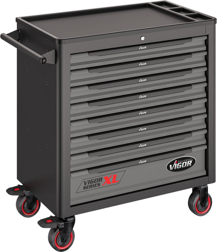 Vigor Tool Trolley Series XL Plastic Worktop - Empty V4481