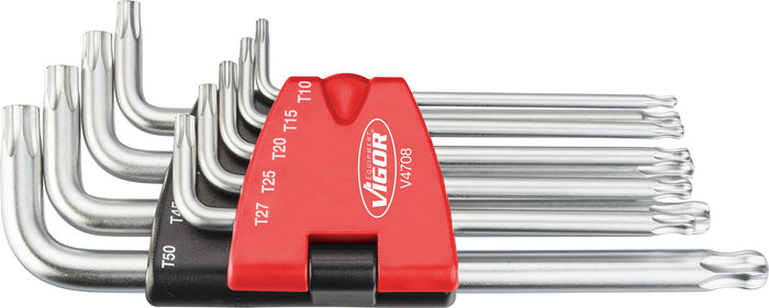 Vigor 9 Pce Torx Offset Screwdriver L-Key Set V4708