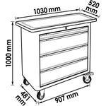 Vigor Mobile Work Bench Series XL Empty V4814