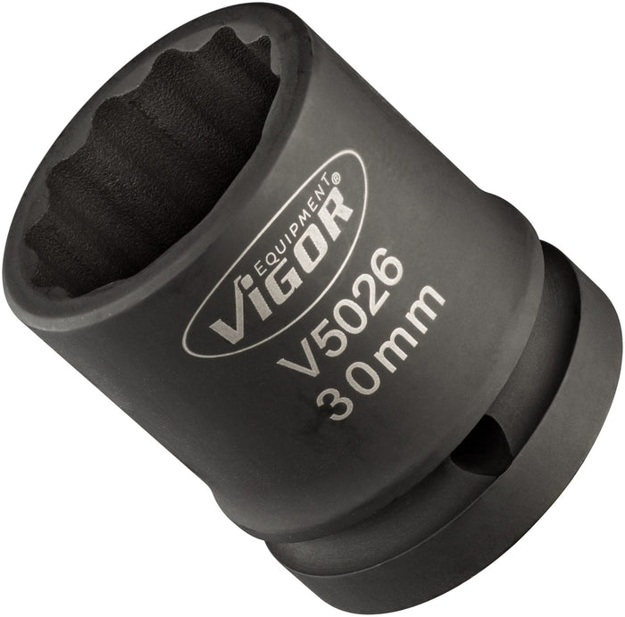 Vigor 3/4in Drive 30mm Impact Socket V5026