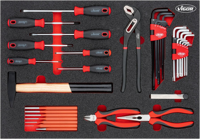 Vigor Screwdriver Pliers Set V5111N Modular Insert Tray