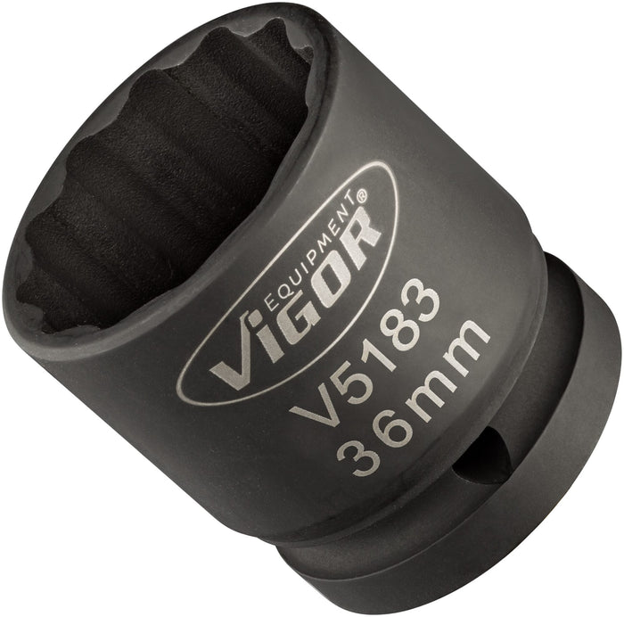 Vigor 3/4in Drive 36mm Impact Socket V5183