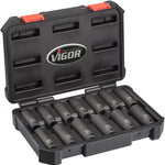 Vigor 13 Pce 1/2in Drive Impact Socket Set Long V5550L
