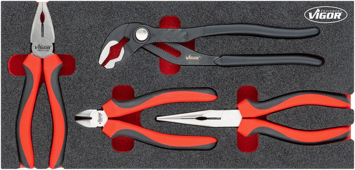Vigor Pliers Set V5633 Modular Insert Tray