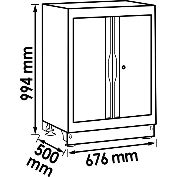 Vigor Lower Cabinet with Double-Hinged Door 676mm V6000-02