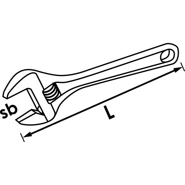 Vigor Adjustable Wrench (0-33mm) V6049 250mm